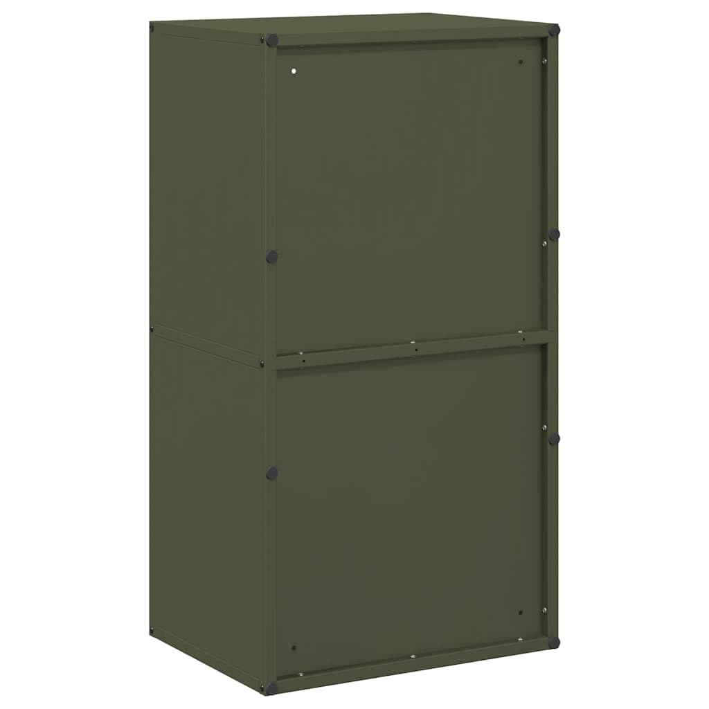 Genérico Leñero Verde Oliva 40x30x75 cm Acero Laminado en frío,Casa y jardín,Accesorios para hornos de leña y chimeneas,Bolsas y Soportes de leña-864194