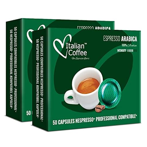 Italian Coffee 100 Cápsulas de Café Arabica Compatibles con Nespresso Professional | Ya disponible en tu tienda friki favorita! En mundofriki.es!