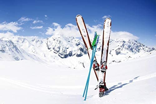 Renaiss9x6ft Winter Ski Resort Photography Background Snowboard Alps White Snow Mountain Summit Backdrop Boy Kid Adult Portrait Shooting Wallpaper Vinyl Photo Studio Props