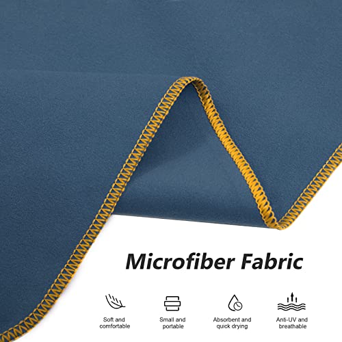 MOKANI Surf Poncho Umziehhilfe Strand für Damen Herren Erwachsene Jugendliche, Ultraleicht und Schnelltrocknend, Badeponcho Handtuch Poncho aus Mikrofaser auch als Umkleidehilfe Strand (Dunkelblau)