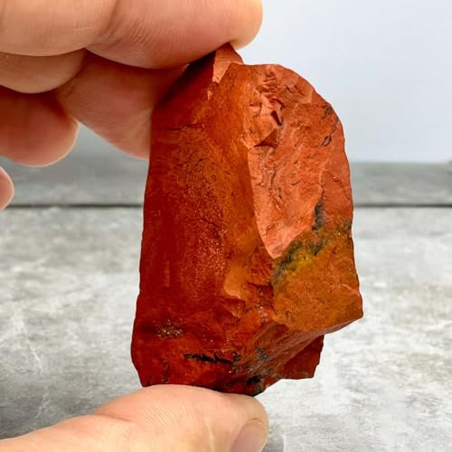 arana's - Piedra de bolsillo JASPE ROJO en bruto 3-5 cm - Llévala siempre contigo - Amuleto de la suerte - Piedras y cristales naturales curativos de sanacion (Jaspe Rojo)
