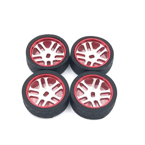 Pneus de voiture RC en métal rouge pour corriger la trajectoire des Mini-Z AWD