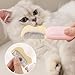 renvena 2Pcs Mini Pet Grooming Comb Foldable Stainless Steel Fine Teeth Comb for Cat Dog Facial Eye Portable Shedding Brush Pink Yellow One Size