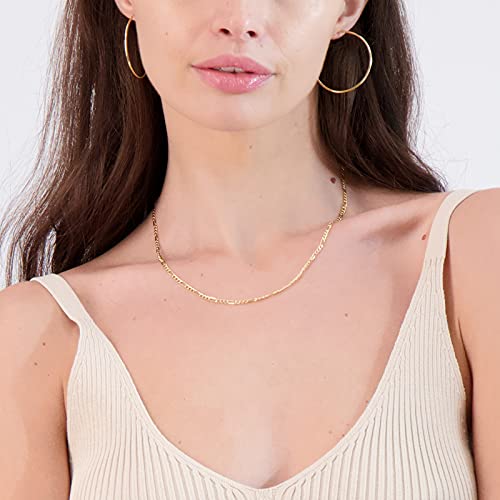 Pori Jewelers 10K Gold 3Mm Figaro 3+1 Link Chain Necklace (Yellow, 16) #TOP2