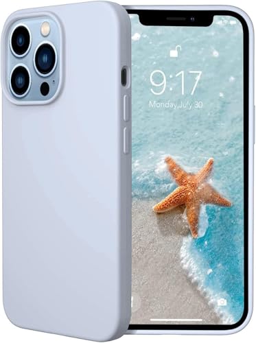 Image of DIZORO Silicone Back Case for iPhone 13 Pro Max, Soft-Touch Phone Microfiber Silicone Back Cover for iPhone 13 Pro Max- Sea