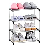 Schuhregal mit 4 Ebenen, Schuhaufbewahrung Stapelbares kleines Schuhregal, Eingangsbereich, Flur und Schrank, platzsparende Organisation Schrank für platzsparende Aufbewahrung Bis Zu 8 Paar Schuhe