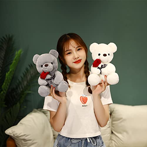 Shafish Cute Plush Teddy Bear Stuffed Animal Teddy Bear Plush Doll Toy Valentines Day Gift, Party Decoration(White,23Cm/9In) #TOP1