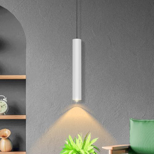 Image of Harold Electricals White Surface Hanging COB Pendant Light for Living Room (12 Watt - Warm White Light)(Metal)