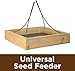 Wild Wings WWGF3 Galvanized Weathered Tray Cedar Bird Platform Feeder