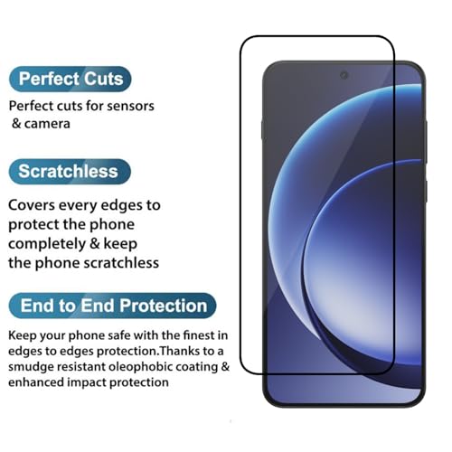 Image of POPIO Military-Grade Gorilla Tempered Glass For OnePlus 15R | 9H Hardness, Edge-to-Edge, Bubble-Free