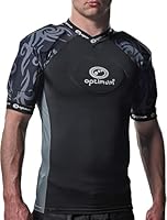 Optimum Razor Rugby Oberteil mit Schulterschutz, schwarz / silber, L
