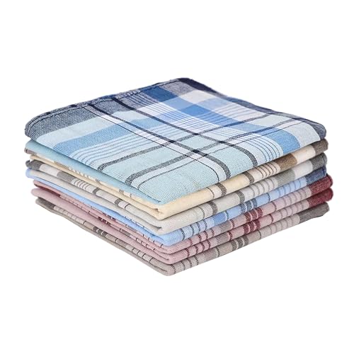 lbxtswpl Pañuelos para hombre, 6 pañuelos de alta calidad para hombre, pañuelos cuadrados de bolsillo, juego de pañuelos suaves para hombres y mujeres, pañuelo clásico para novios, bodas, bailes,