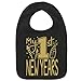 NEW ITEM Handmade Cute Holiday Baby New Year Bibs - Boy Girl Gold Flake My First New Years Bib (1st New Years Gold Black Bib)