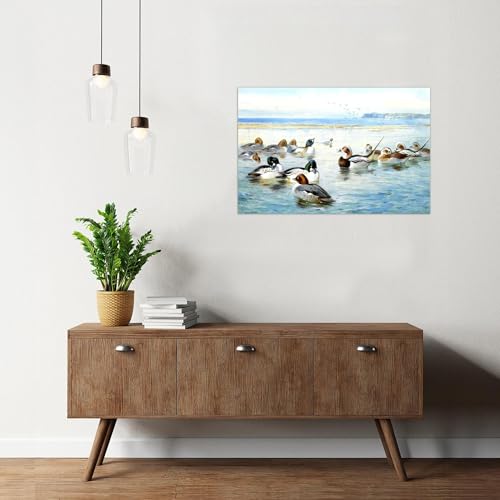 Affiche d'art Archibald Thorburn tableau impression sur toile salon 90x60cm