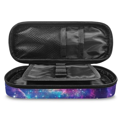 Image of Galaxy Wolf Pencil Cases for Kids Girls Boys Pencil Bag Sturdy Pen Holder Box Stationery Pouch for Women Men School Office Graduation Birthday Gifts