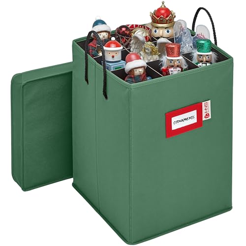 Christmas Nutcracker Collectible Storage Box - Stores Up to 16\" Tall Nutcrackers, Ornaments & More - Holiday Decor Organizer with Adjustable Dividers