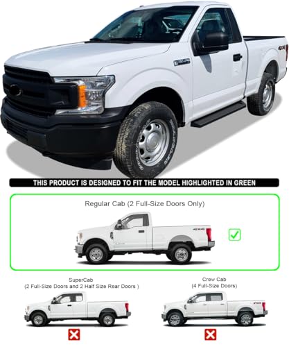 Estribos negros APS 6 pulg. para Ford F150 y F250 miniatura 2