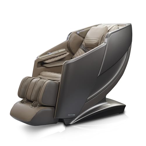 Image of ROBOTICVIBE RV7575 4D Massage Chair for Home | 18 Auto Programs | Health Detection Sensors | 143cm i-Open Flex Rail | 6 Aromatherapy Scents |Voice Control|Zero Gravity|Wireless Charging - FullBrown