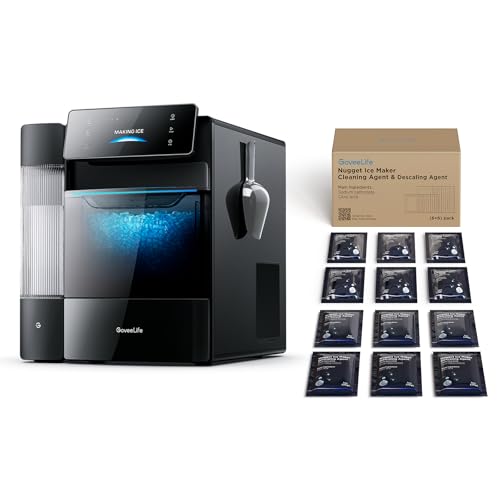 GoveeLife Smart Nugget Ice Maker Pro Bundle with Cleaning Agent and Descaling Agent Kit