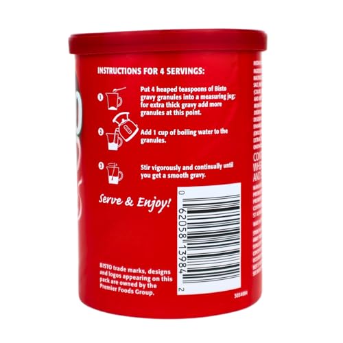 Bisto Gravy Granules, 5.9 Ounce – Rich and Savory Gravy Mix for Delicious Home-Cooked Meals, Perfect for Roasts, Mashed Potatoes, and Comfort Food Favorites (Pack of 4)