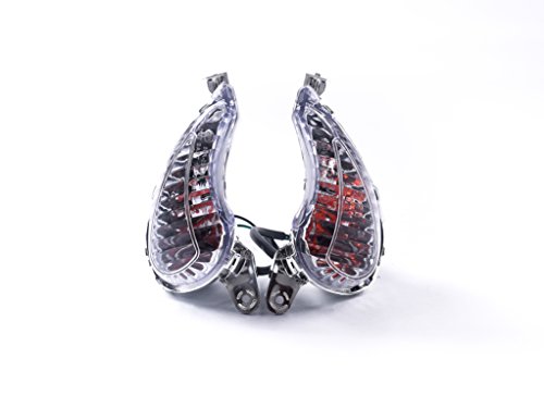 Bright2wheels Motorcycle Front Turn Signals Compatible with SUZUKI 08-19 Hayabusa GSXR1300 with Bulbs,White