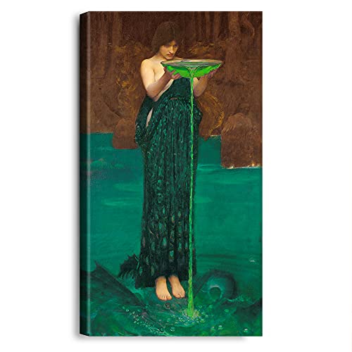 A&T ARTWORK Circe Invidiosa by J. W. WATERHOUSE The World Classic Art Reproductions, Giclee Canvas Prints Wall Art for Home Decor, 30x16 inches