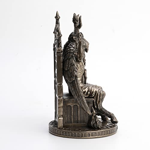 Estatua Baphomet Resina Bronce Antiguo 9.5 pulgadas miniatura 4