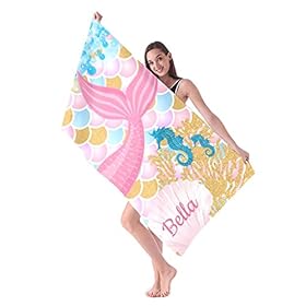 Eyesoul Beach Towels for Kids Customized,Personalized Baby Beach Towel with Name,Beach Gifts for Girls/Boys,Toddle Microfiber Beach/Bath Towel,Soft Kids Beach Towels,Quick Dry Towels.30×60 416LckOyd4L. SS280