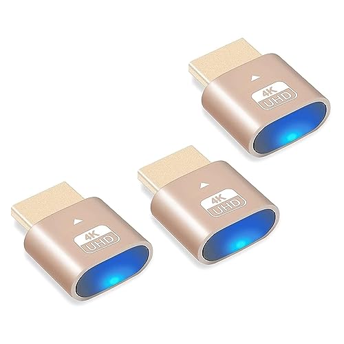 XTVTX 4K Emulador de Pantalla de Monitor Virtual de Alta resolución de, Adaptador de Pantalla de...