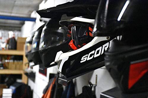 Image of Helmet Holder Shelf Hanger Storage Fixation Mount on Wall, Rack (Black)