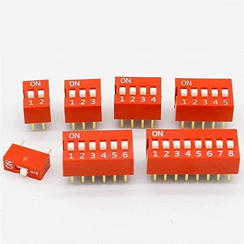 Commutateurs Dip Switch à pas 2.54mm avec boîtier de rangement pour sélection binaire
