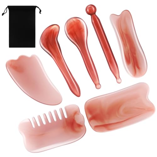 Ipetboom 1 Set Gua Sha Massage Tool Face Massager Scalp Massager Facial Massager Hand Tools Massage Tools Scraping Comb Handheld Massage Comb Acupuncture Massager Manual Massager Resin
