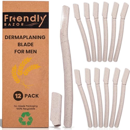 Dermaplaning Blades for Face | 12 Pack | Dermaplane at Home to Exfoliate Skin | Dermaplaning Blades for Face Men | Face Razors for Men | Face Shaver Men | Facial Razors for Men | Eyebrow Razor