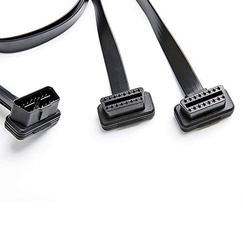 Image of bbfly-B4 OBD II OBD2 16 Pin Splitter Extension 1x Male and 2X Female Extension Cable Adapter 1FT /30CM (10 Pack)