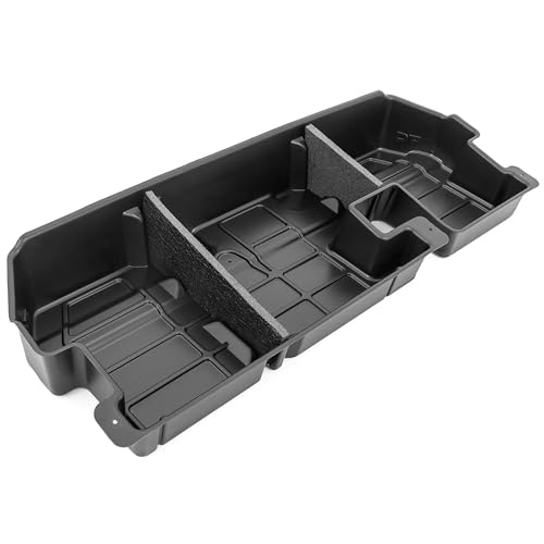 Rough Country Under Seat Storage for Toyota Tundra Double Cab (2007-2021) - Custom-Fit Rear Underseat Tray Organizer, Secure Hidden Storage Box for Tools & Gear