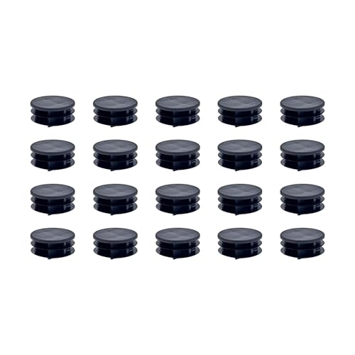 Image of Outwater Plastic 1-3 /4 inch Dia. Round Insert End Caps for Tubing, Finishing Plug for Round Tubing Chair Glide, Floor Protector, Fits Multi Gauge Tubing, USA Made, 20 Pack