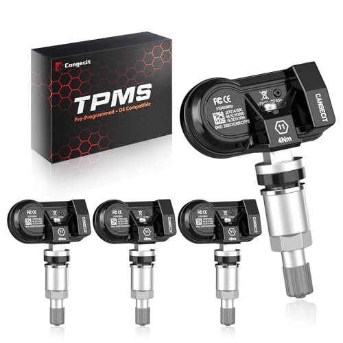 Upgraded Ford Pre-Programmed TPMS Sensor for 2018-2025 F150 F250 F350 Expedition | 2020-2025 Explorer Bronco | 2009-2025 Escape | 2010-2025 Transit | 2010-2021 Focus Flex 315&433MHz(4PCS)