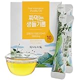 Korean Food Korean Traditional 100% Raw Perilla Oil 5ml, 10 Sticks, Vegan, Premium Oil, Plant-Based Omega-3, 들기름