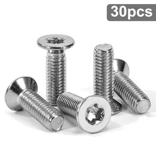 Miniatura 5 de Tunejoy Tornillos De Cabeza Avellanada Torx M5 X 16 Mm Tornillo Avellanado Mecánico De Acero Inoxidable A2 V2a Con T25 Llave Rosca Completa 30 Piezas
