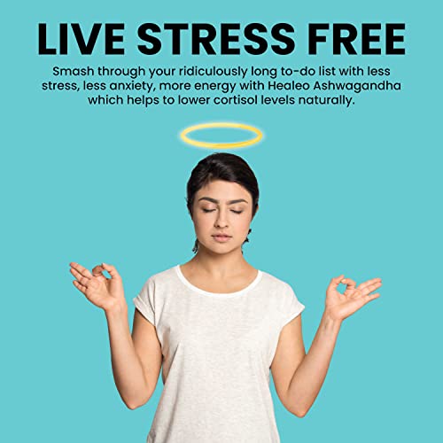 Image of Healeo Ashwagandha Ultra Strength 710mg - 10% Withanolides, 20:1 Extract, 2x Stronger than KSM 66 Ashwagandha - Anxiety & Stress Relief, Energy & Mood Enhancer - Lab Tested - 60 Veg Tablets