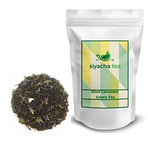 Image of Siyacha Tea Mint Lavender Green Tea, 100 Grams, Herbal Tea for Skin Care, Better Sleep, Stress Relief & Refreshment, Pure whole Leaf Organic Healthy Beverage Makes 50 Cups (approx)