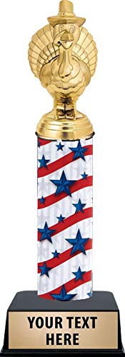 Turkey Award Trophy - 10.5 Inch Customized Gold Turkey Trophies Prime