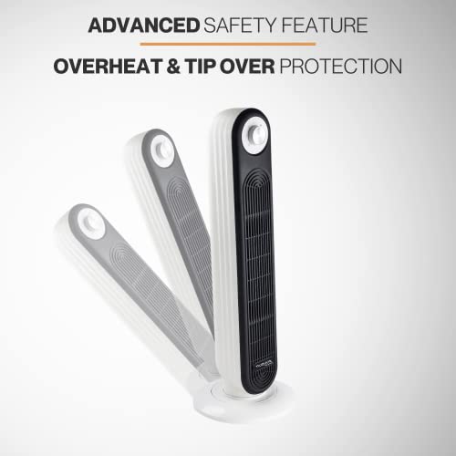 Nuovva Electric Energy Efficient Heater - Free Standing for Home and Office - Portable Oscillating Fan - 2000W Air Heater with Tip-Over Safety Setting - Image 6