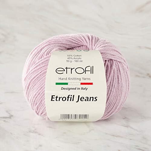 10 Ball (Skeins) Etrofil Jeans Yarn, 55% Cotton 45% Acrylic, Each 50 g (1.76 oz), 160 m (174 yds), Yarn Weight: 2 : Fine-Sport, Dark Beige - 005