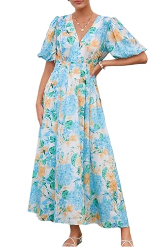 Image of Maxigerui Women's Summer Floral Maxi Dress Spring Wedding Guest Dress 2026
