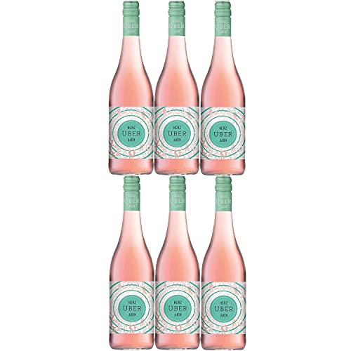 Josef Ambs Herz über Kopf Roséwein deutscher Rose Wein trocken Deutschland I Visando Paket (6 x 0,75l) Cover