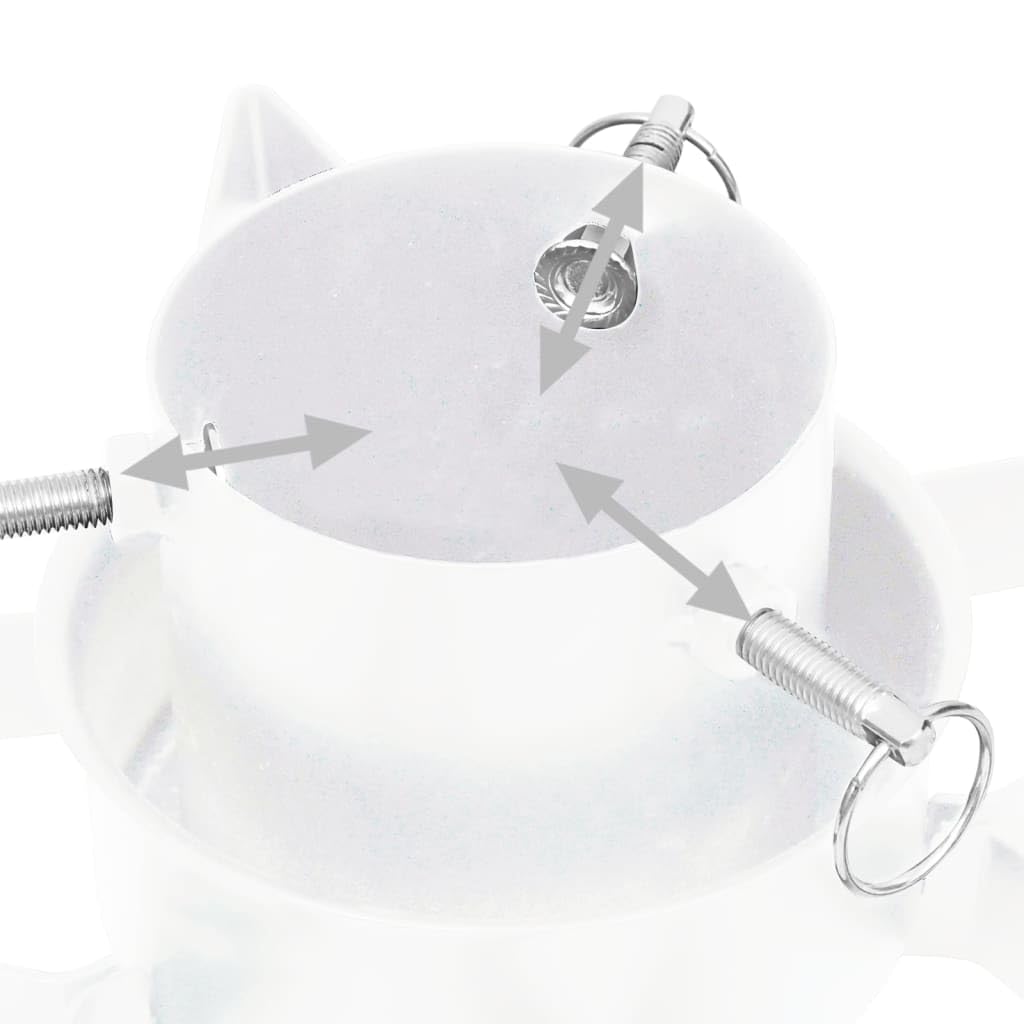 Tomostar Support de Sapin de Noël, Pied de Sapin de Noël Base d'arbre Blanc 47x47x13,5 cm