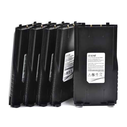hflexgrad (5-Pack) 3.7V 1000mAh Li-ion Battery, Replacement for Retevis RT7 Walkie Talkie Radios Lightweight Rechargeable Pack