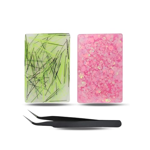 Picky Pad 2 Pack - Fidget Toys for Skin Picking, Dermatillomania & Trichotillomania, ADHD & Anxiety Relief, Sensory Pick Pad for Adults (Rectangular Green + Rectangular Pink)