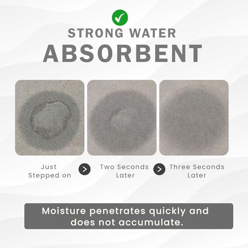 Yellow Weaves Rubber 1 Pc Anti Slip Water Soaking Rectangular Floor Mat, Water Absorbent Non Slip Bath Mat, Quick Dry Mat for Bathroom, Door Mat for Home, Kitchen, Office, Kitchen - Multicolor